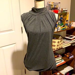Dark Gray Sleeveless Turtleneck